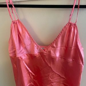 Coral satin slip dress!! Trendy - beautiful color!!